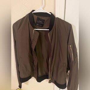 Zara Women's Olive Bomber Jacket